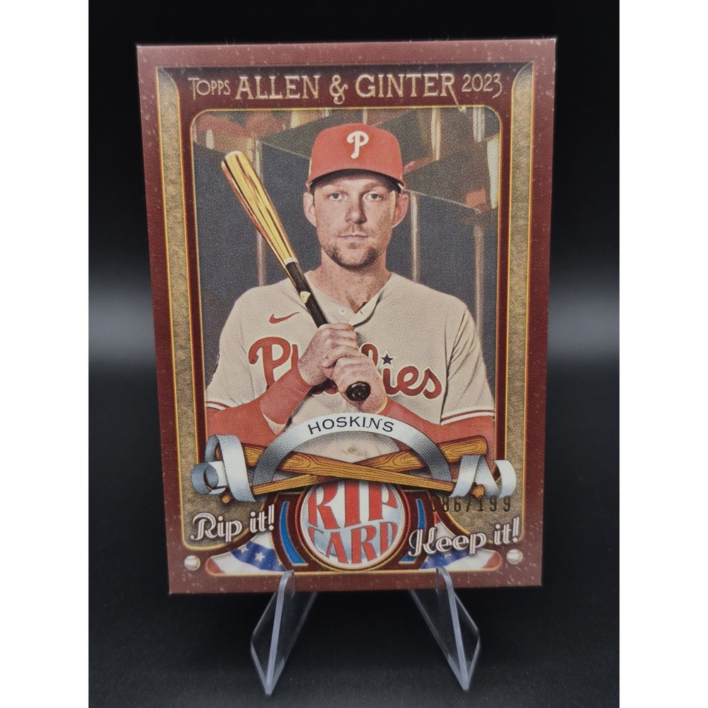 2023 Topps Allen & Ginter Rhys Hoskins #RC-RH Rip Card UNRIPPED /199 Phillies‎